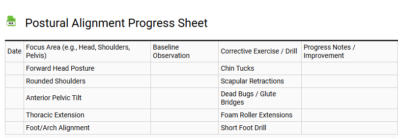 Postural Alignment Progress Sheet