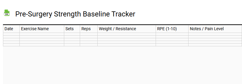 Pre-Surgery Strength Baseline Tracker