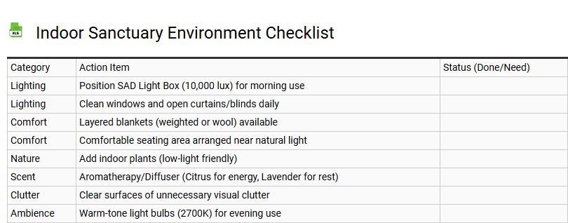 Indoor Sanctuary Environment Checklist