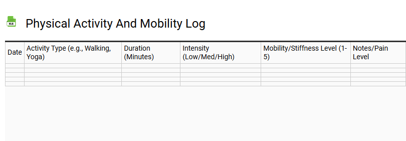 Physical Activity and Mobility Log