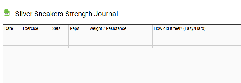 Silver Sneakers Strength Journal