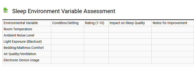 Sleep Environment Variable Assessment