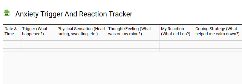 Anxiety Trigger and Reaction Tracker