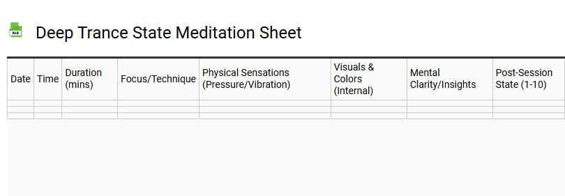 Deep Trance State Meditation Sheet