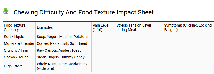 Chewing Difficulty and Food Texture Impact Sheet