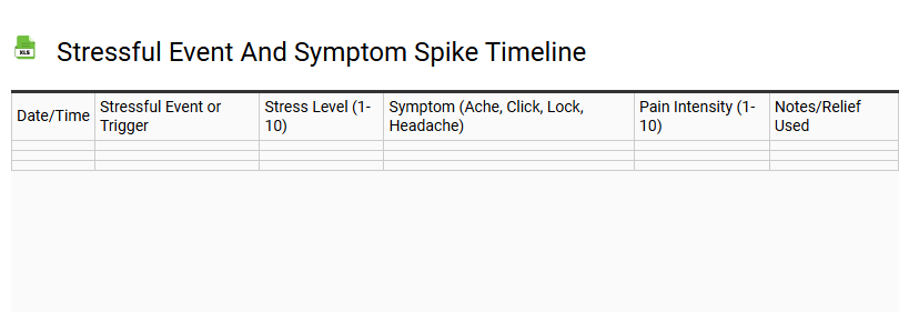 Stressful Event and Symptom Spike Timeline