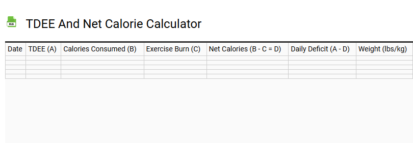 TDEE and Net Calorie Calculator