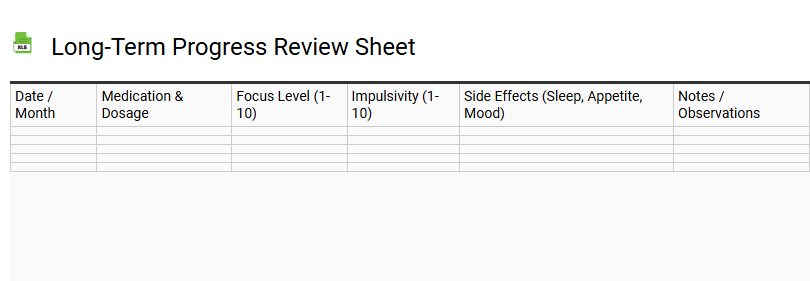 Long-Term Progress Review Sheet
