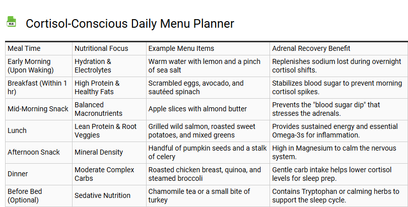 Cortisol-Conscious Daily Menu Planner