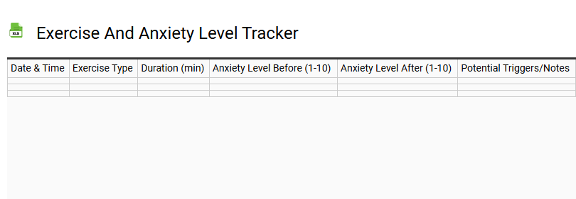 Exercise and Anxiety Level Tracker