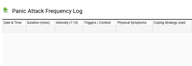 Panic Attack Frequency Log
