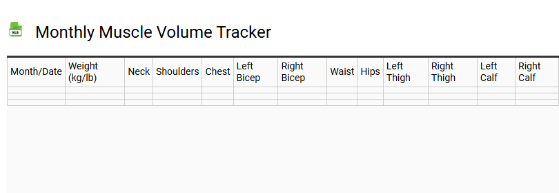 Monthly Muscle Volume Tracker