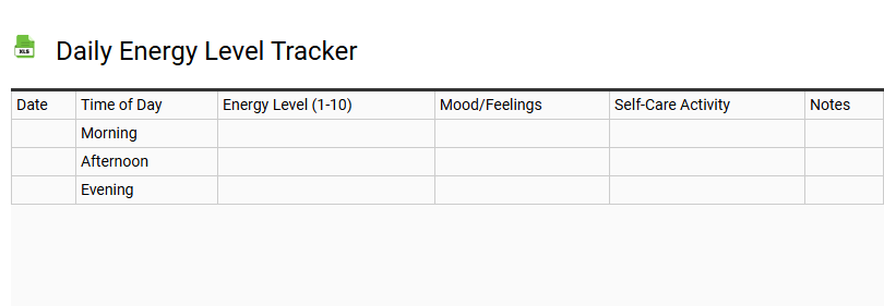 Daily Energy Level Tracker