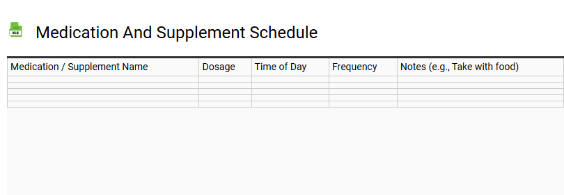 Medication and Supplement Schedule