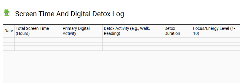 Screen Time and Digital Detox Log