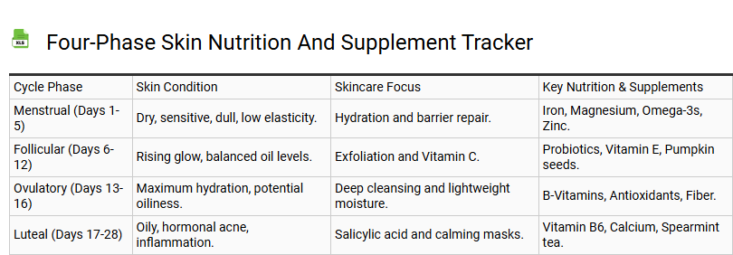 Four-Phase Skin Nutrition and Supplement Tracker