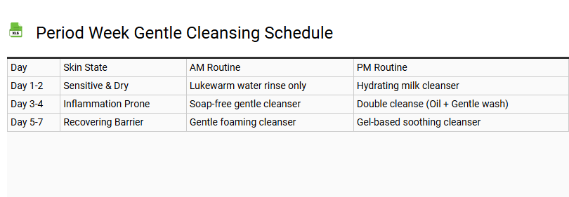 Period Week Gentle Cleansing Schedule