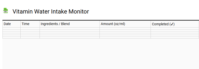 Vitamin Water Intake Monitor