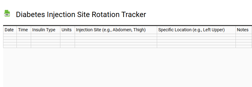 Diabetes Injection Site Rotation Tracker