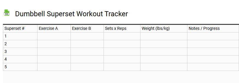 Dumbbell Superset Workout Tracker