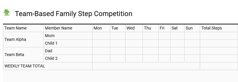 Team-Based Family Step Competition