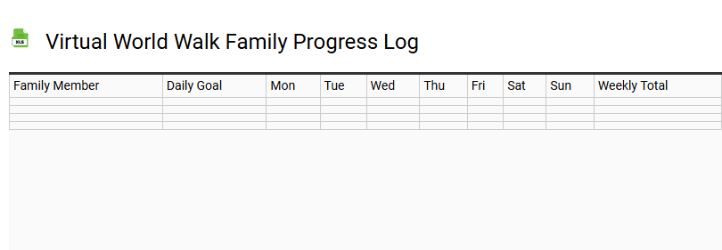 Virtual World Walk Family Progress Log