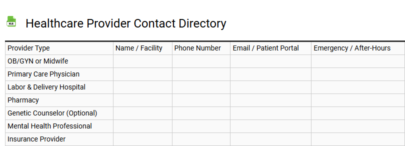 Healthcare Provider Contact Directory