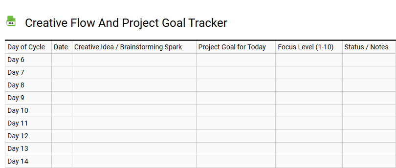Creative Flow and Project Goal Tracker