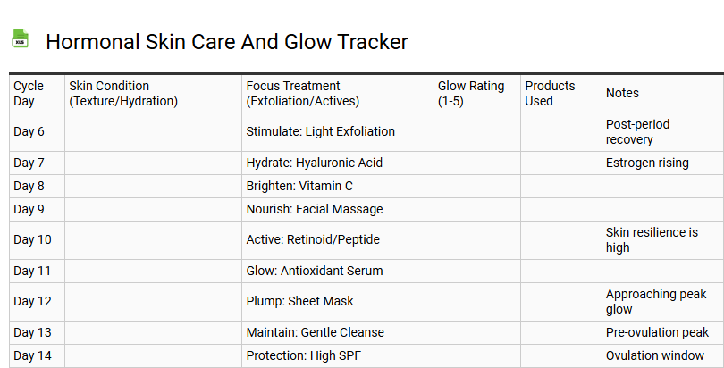 Hormonal Skin Care and Glow Tracker