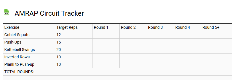 AMRAP Circuit Tracker
