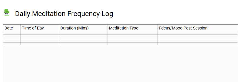 Daily Meditation Frequency Log