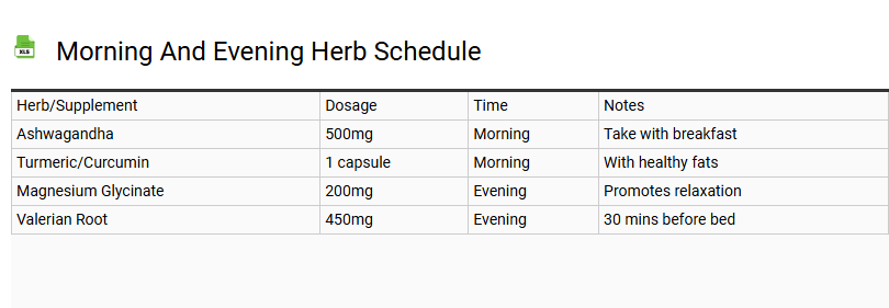Morning and Evening Herb Schedule
