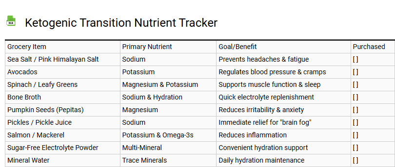 Ketogenic Transition Nutrient Tracker