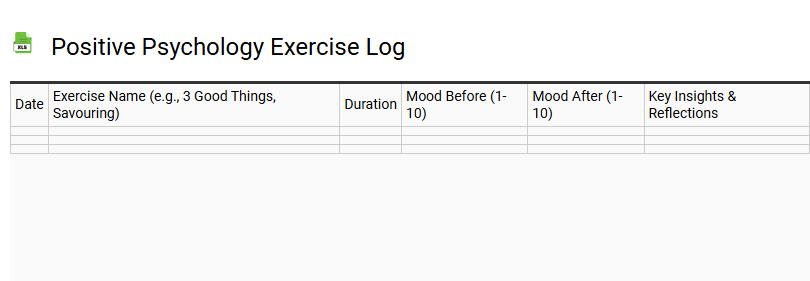Positive Psychology Exercise Log