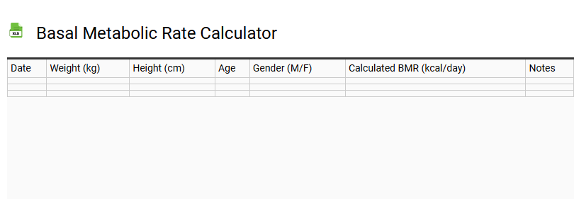 Basal Metabolic Rate Calculator
