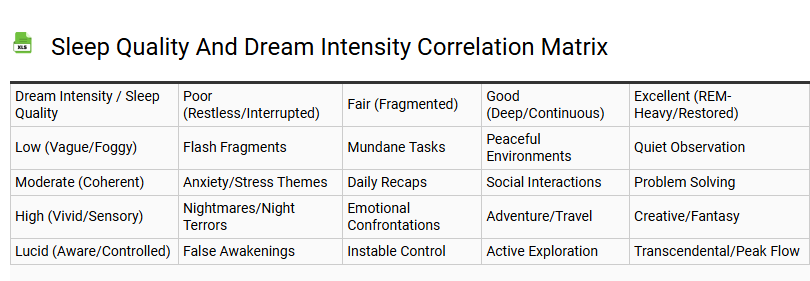 Sleep Quality and Dream Intensity Correlation Matrix