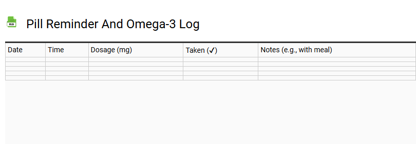 Pill Reminder and Omega-3 Log