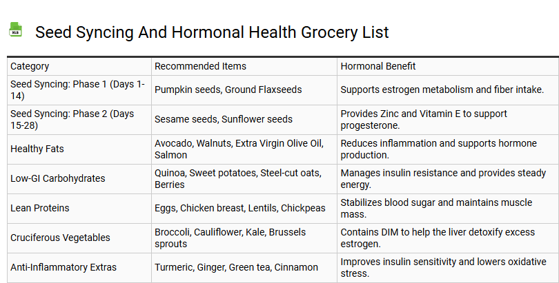 Seed Syncing and Hormonal Health Grocery List
