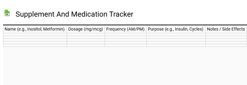 Supplement and Medication Tracker