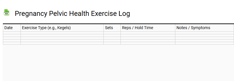 Pregnancy Pelvic Health Exercise Log
