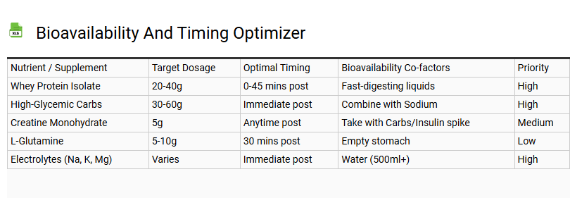 Bioavailability and Timing Optimizer