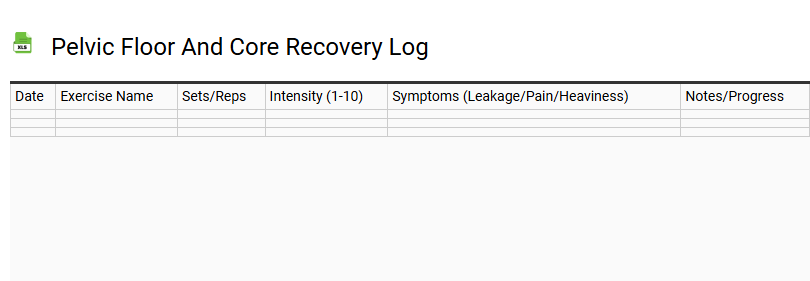 Pelvic Floor and Core Recovery Log