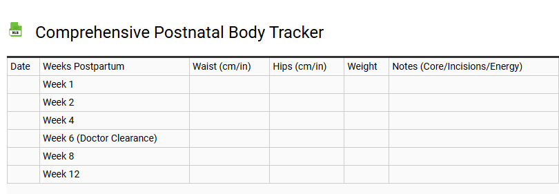 Comprehensive Postnatal Body Tracker