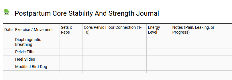 Postpartum Core Stability and Strength Journal