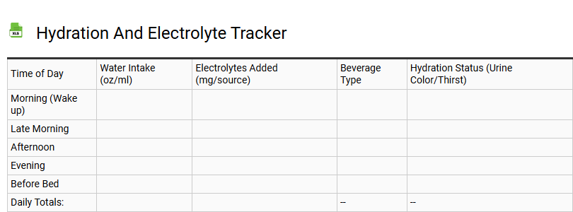Hydration and Electrolyte Tracker
