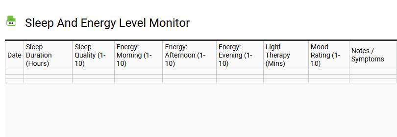 Sleep and Energy Level Monitor