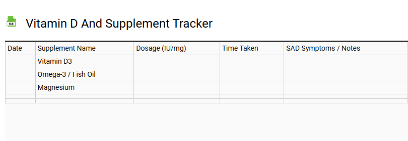 Vitamin D and Supplement Tracker