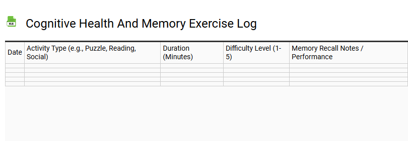 Cognitive Health and Memory Exercise Log