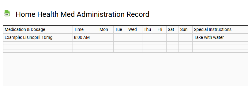 Home Health Med Administration Record
