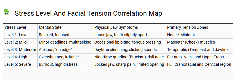 Stress Level and Facial Tension Correlation Map